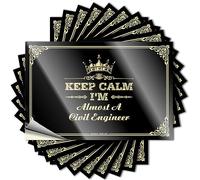 Decal Love Decor Dry Lover Bottle Keep Calm I'm Almost A Civil Engineer - Scratch Resistant Stickers(12X18CM)