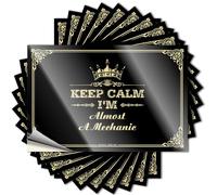 Decal Love Peel and Stick - Keep Calm I'm Almost A Mechanic Essentials Happy Waterproof Vinyl for Surf(8X12CM)
