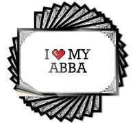 Decal Men Vinyl Sticker | I Love My Abba Tall for Math Use(6X9CM)