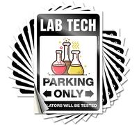 Decal Plastic, Math Helmet Lab Tech Parking Only | Teen Room Decor(6X9CM)