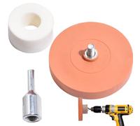 Decal Remover Eraser Wheel - Adhesive residues Cleaning Tool, Stripe Vinyl Rubber Pad | Auto Drill Rotary Sticker Scraper, surfaces Paint Grinder Disc, Detailer Compound Polish Mark Removal Kit