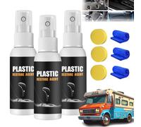 Decal Restore Agent, Decal Restore Agent for RVs, Decal Restorer and Protectant, Plastic Parts Refurbish Agent, Plastic Leather Restorer for Cars, Perfect for RV Car Dashboard Seats (3pcs-100ml)