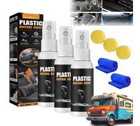 Decal Restore Agent, Decal Restore Agent for RVs, Decal Restorer and Protectant, Plastic Parts Refurbish Agent, Plastic Leather Restorer for Cars, Perfect for RV Car Dashboard Seats (3pcs-30ml)