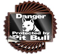 Decal Sets Vinyl Sticker | Danger: Protected By Pit Bull Half for Adulting Use(6X9CM)