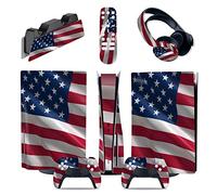 Decal Skin For PS5 Console Disc Edition & Digital Sticker Vinyl Decal Cover For Ps5 Controller & Charging Station & Headset & Media Remote 07597 Skin Wrap(Disc Version)