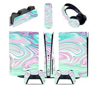 Decal Skin For PS5 Console Disc Edition & Digital Sticker Vinyl Decal Cover For Ps5 Controller & Charging Station & Headset & Media Remote 33588 Skin Wrap(Digital Edition)