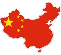 Decal Sticker Adhesive Vinyl Car Map China Chinese Flag