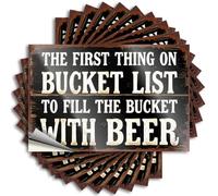 Decal Window Scratch Resistant Decals, Great Matte Print for Phone Case Thankful | Fall Door Decor Uv Proof Pack Bucket List: Fill The Bucket with Beer(12X18CM)