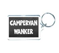 Decalarama Campervan Keyring Gift - Campervan Wanker - Fun Cute Cheeky Novelty Present