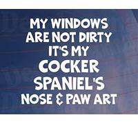 Decalarama Car Sticker Cocker Spaniel Windows Not Dirty Nose & Paw Art Nice Funny Cute Novelty Window Bumper Boot Decal