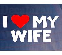 Decalarama Car Sticker I Love Heart My Wife Fun Cute Novelty Van Window Bumper Boot Door Decal Gift Present