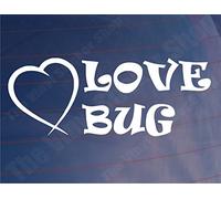 Decalarama Car Sticker LOVE BUG Funny Girly Beetle Novelty Window Bumper Boot Door Camper Decal