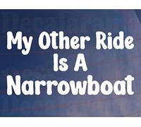 Decalarama Car Sticker My Other Ride Is A Narrowboat Funny Novelty Van Window Bumper Boot Door Decal