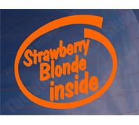 Decalarama Car Sticker Strawberry Blonde Inside Orange Bumper Window Redhead Ginger Decal