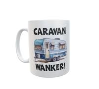 Decalarama Caravan Mug Gift - Caravan Wanker - Nice Novelty Cute Rude Funny Joke Holiday Travel Vacation Cup Present