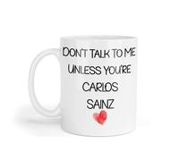 Decalarama Carlos Sainz Mug Gift Don't Talk to Me Unless You're Nice Cute Novelty F1 Driver Fan Cup