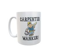 Decalarama Carpentry Mug Gift - Carpenter Wanker - Novelty Cute Rude Funny Chippy Tradesperson Construction Trade Cup Present
