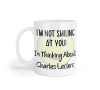 Decalarama Charles Leclerc Mug Gift I'm Not Smiling at You I'm Thinking About Nice Cute Novelty F1 Driver Fan Cup