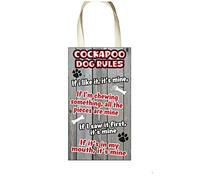 Decalarama Cockapoo Plaque/Sign Gift - Dog Rules - If I Like It It's Mine - Cute Novelty Fun Birthday