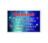 Decalarama Cousin Fridge Magnet Gift - Cousins Are Like Stars - Fun Novelty Birthday Present