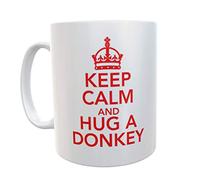 Decalarama Donkey Mug Gift - Keep Calm and Hug A Donkey - Novelty Cute Tea Coffee Ceramic 10oz Cup
