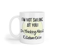 Decalarama Esteban Ocon Mug Gift I'm Not Smiling at You I'm Thinking About Nice Cute Novelty F1 Driver Fan Cup