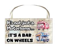 decalarama Fun Motorhome Plaque - It's Not Just A Motorhome It's A Bar On Wheels - Camping Gift, Cute Birthday Gift
