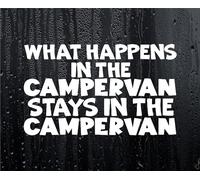 Decalarama Funny Sticker What Happens In The Campervan Stays In The Campervan Nice Cute Novelty Window Bumper Boot Door Decal