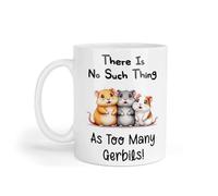 Decalarama Gerbils Mug Gift There is No Such Thing As Too Many Gerbils Nice Cute Novelty Printed Cup Present