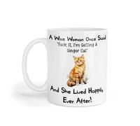 Decalarama Ginger Cat Mug Gift A Wise Woman Once Said Fuck It I'm Getting A Nice Cute Novelty Cat Owner Printed Cup Present