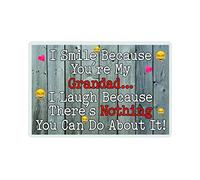 Decalarama Grandad Fridge Magnet - I Smile Because You're My Grandad - Fun Birthday Novelty Gift Present