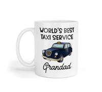 Decalarama Grandad Mug Gift World's Best Taxi Service Nice Cute Novelty Cup Present