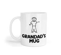Decalarama Grandad's Mug Gift Nice Cute Novelty Grandad Stickman Printed Ceramic Cup Present