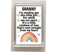 Decalarama Granny Rainbow Fridge Magnet Gift, I'm Sending You This Little Gift, Positive Quote, Friendship Ideal Novelty Present Gift