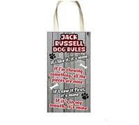 Decalarama Jack Russell Plaque/Sign Gift - Dog Rules - If I Like It It's Mine - Cute Novelty Fun Birthday