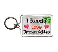 Decalarama Jensen Ackles Keyring - I Bloody Love Jensen Ackles - Cute Fun Novelty Birthday Present