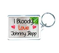 Decalarama Johnny Depp Keyring I Bloody Love Movie Star Fan Present