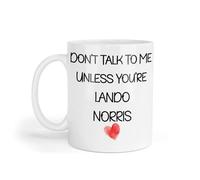 Decalarama Lando Norris Mug Gift I'm Not Smiling at You I'm Thinking About Nice Cute Novelty F1 Driver Fan Cup