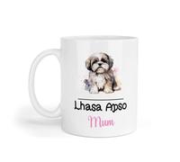 Decalarama Lhasa Apso Mum Mug Gift Nice Funny Cute Novelty Pet Dog Owner Cup Birthday Christmas Mother's Day Present