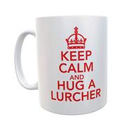Decalarama Lurcher Dog Mug Gift - Keep Calm and Hug A Lurcher - Nice Fun Cute Novelty Cup Present