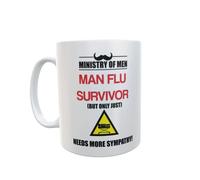 Decalarama Man Flu Mug Gift - Man Flu Survivor - Nice Funny Cheeky Novelty Mens Cup Present