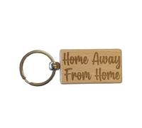 Decalarama Motorhome Campervan Keyring Gift Home Away From Home Engraved Wooden Cute Key Fob Fun Novelty Nice Custom Present