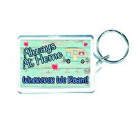 Decalarama Motorhome Keyring Gift - Always At Home Wherever We Roam - Fun Novelty Birthday Present