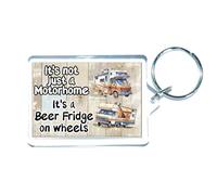Decalarama Motorhome Keyring Gift - It's Not Just A Motorhome It's A Beer Fridge On Wheels - Funny Cute Novelty Family Holiday Present