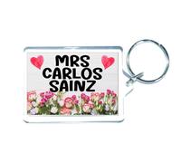 Decalarama Mrs Carlos Sainz Keyring Gift - Fun Cute Novelty Formula One Sports Fan Present