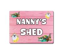 decalarama Nanny Garden Metal Sign Gift - Nanny's Shed - Cute Fun Novelty Aluminium Present