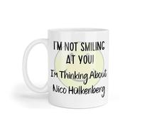 Decalarama Nico Hulkenberg Mug Gift I'm Not Smiling at You I'm Thinking About Nice Cute Novelty F1 Driver Fan Cup