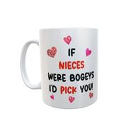 Decalarama Niece Mug Gift - If * were Bogeys I'd Pick You - Nice Funny Novelty Cheeky Cup