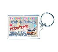 Decalarama Personalised Motorhome Keyring Gift - Always At Home Wherever We Roam - Fun Novelty Birthday Present