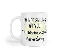 Decalarama Pierre Gasly Mug Gift I'm Not Smiling at You I'm Thinking About Nice Cute Novelty F1 Driver Fan Cup